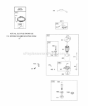 Electric Starter Alternator Diagram and Parts List for 28W707-0121-E1  Briggs and Stratton Engine